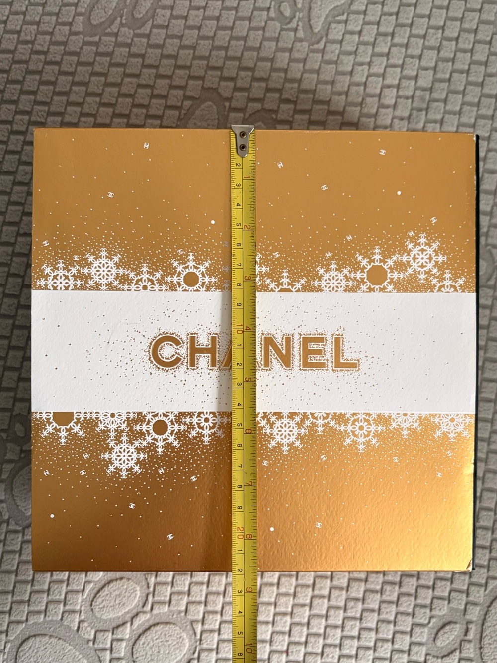 CHANEL Gold and White Holiday Gift Box